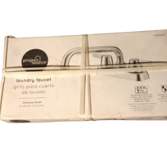 Project Source Chrome Finish Laundry Faucet - Picture 1 of 3